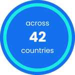 Across 42 countries badge